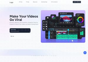 AI Video Enhancement & Creator Tools | SaaS Landing P