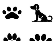 Minimal Dog Paw Print Logo