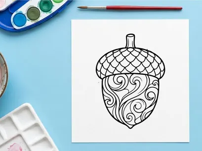Enfeite decorativo de bolota para decoração de feriados. Artesanato de madeira artístico com padrões intrincados em espiral, perfeito para decorações sazonais e lares festivos...