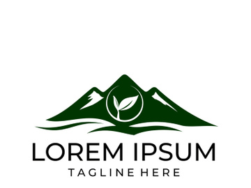 Green leaf logo design vector illustration preview picture