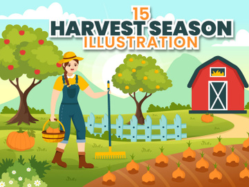 15 Harvest Season Vector Illustration preview picture
