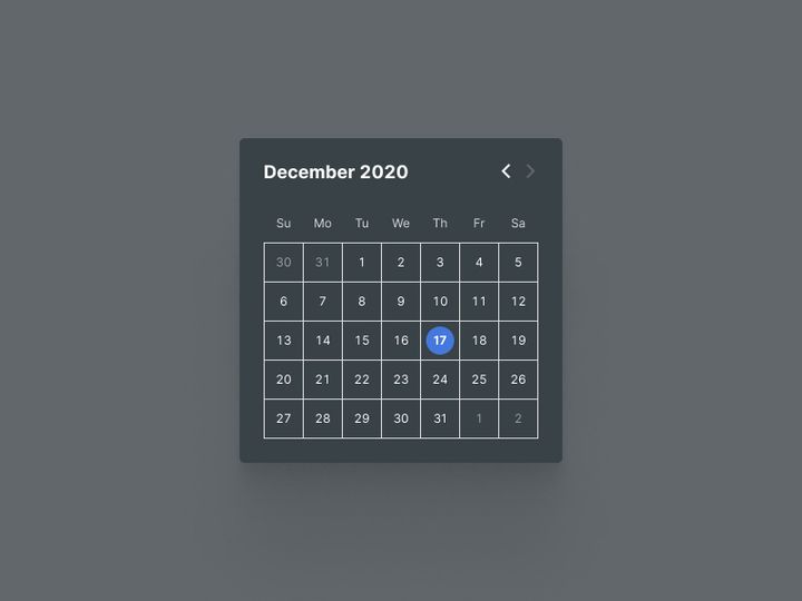 Calendar UI Kit