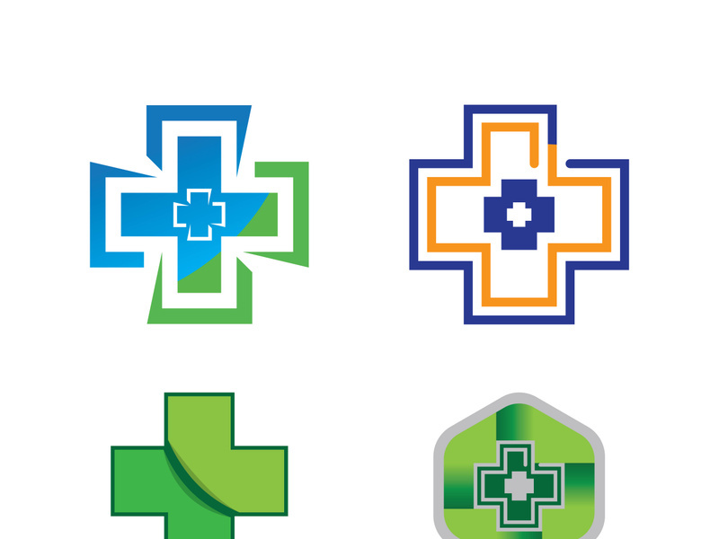 Health medical logo template vector illustration design