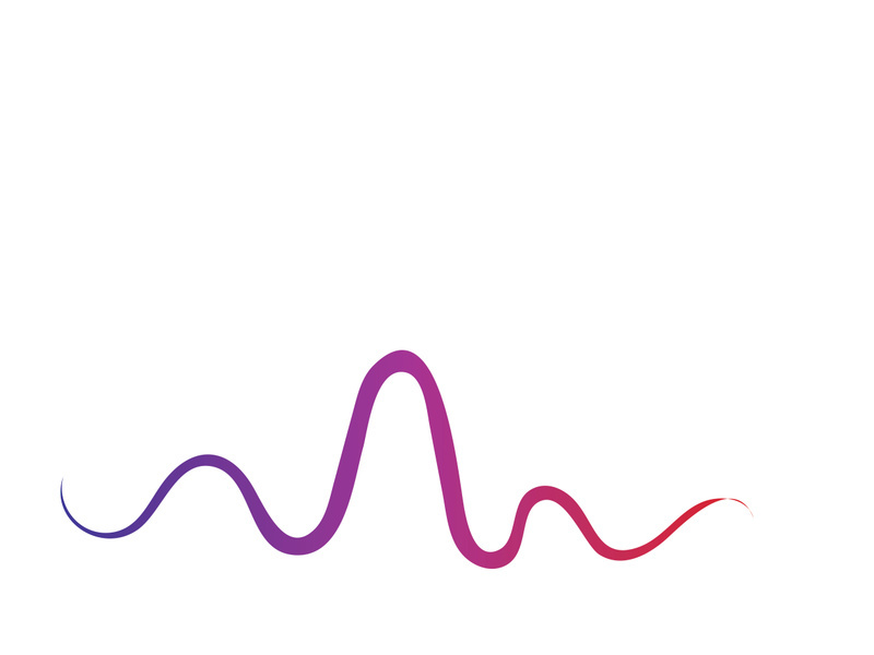 Sound waves vector illustration design template