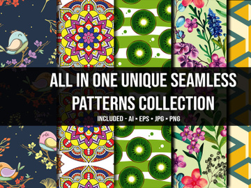 All in One Unique Seamless Patterns Collection preview picture