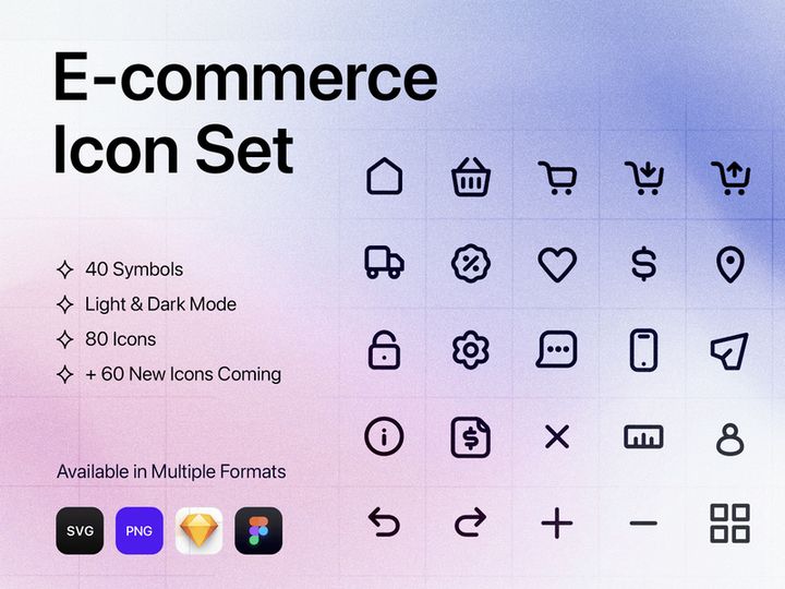 40+ Ecommerce Icon Pack