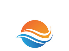 Water wave icon vector illustration design logo