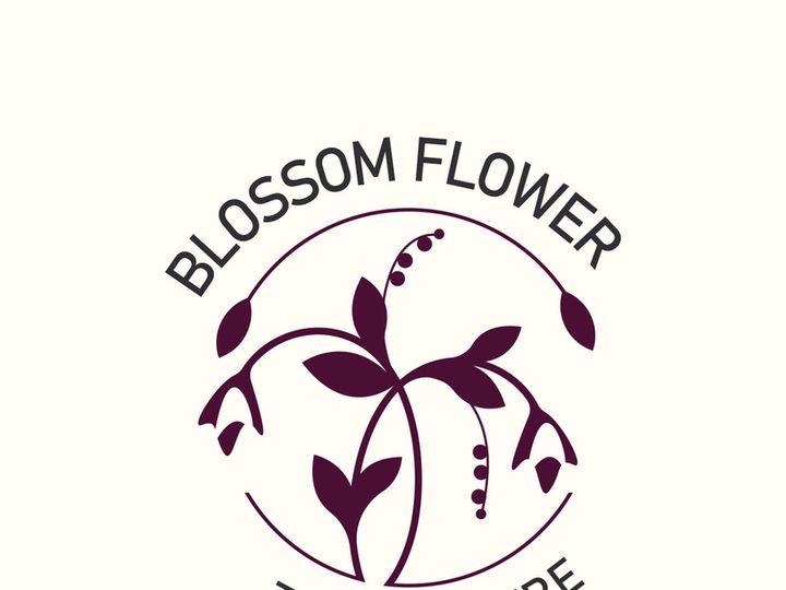 Blossom floral beautiful leaf and flower vector art, icon graphic decoration business wedding template