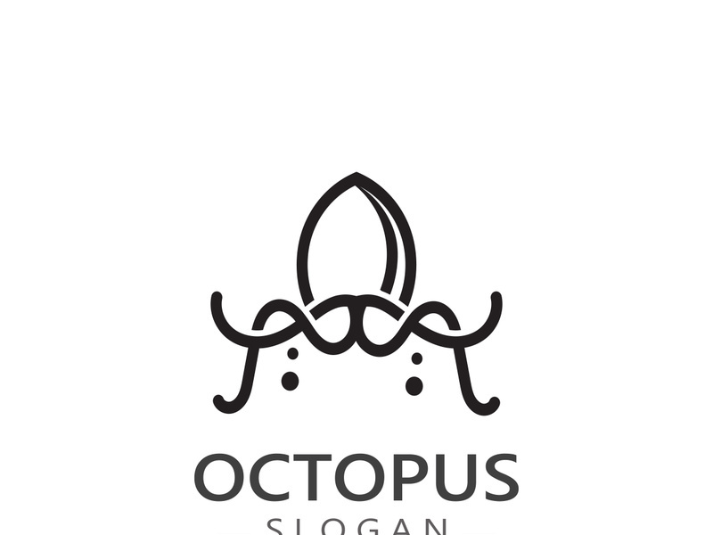 Octopus logo image design icon illustration animal vector