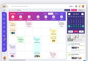 Admin Dashboard Calendar Schedule Page Web UI Template