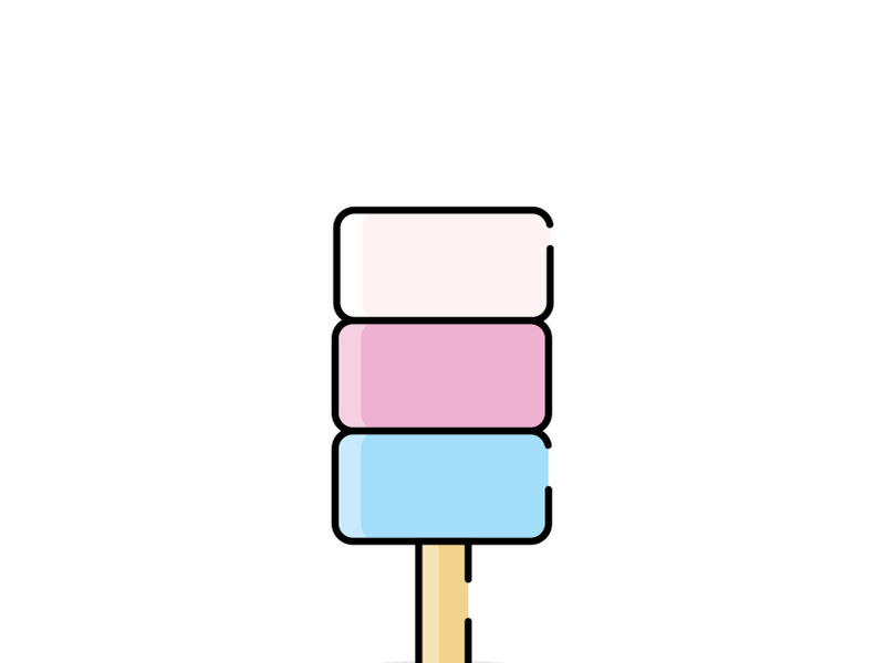 Minimalist Ice Cream vector illustration