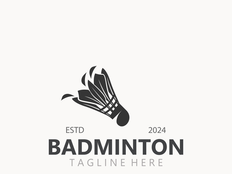 Badminton Shuttlecock logo icon design for Sport Badminton Championship club competition