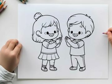 Children playing happy friendship vector illustration flat design preview picture