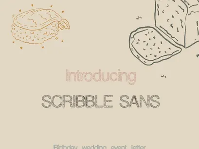 Scribble Sans – Hand Drawn Sketch Font | Rough Display Typeface