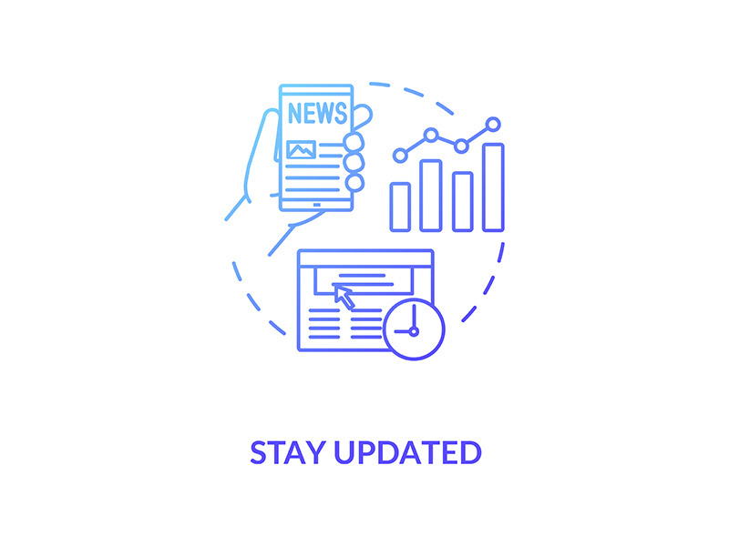 Stay updated concept icon