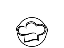 hat chef logo template vector illustration