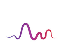 Sound waves vector illustration design template