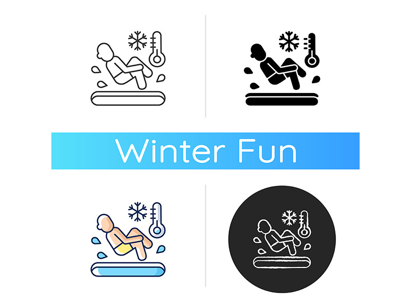 Polar bear plunge icon