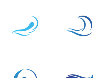 Ocean water wave wave logo design. preview picture