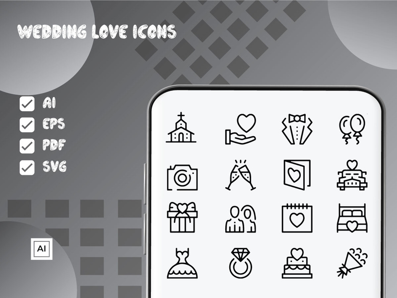 Wedding Love Icons