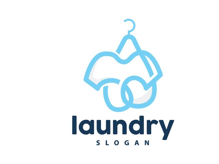 Laundry Logo, Cleaning Washing Vector