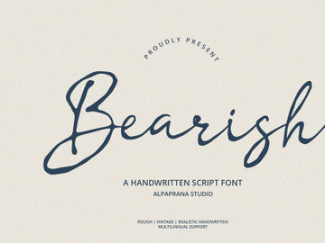 Bearish - Handwritten Script Font preview picture