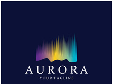 aurora logo design icon illustration vector template