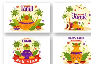 12 Happy Tamil New Year Illustration