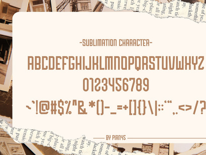 Sublimation - Condensed Vintage Font