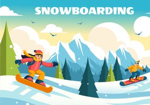 10 Snowboarding Illustration