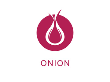 Onion logo vector , red onion icon . illustration Simple onion symbol preview picture