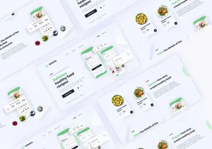 Diet app Plus Website UI Design