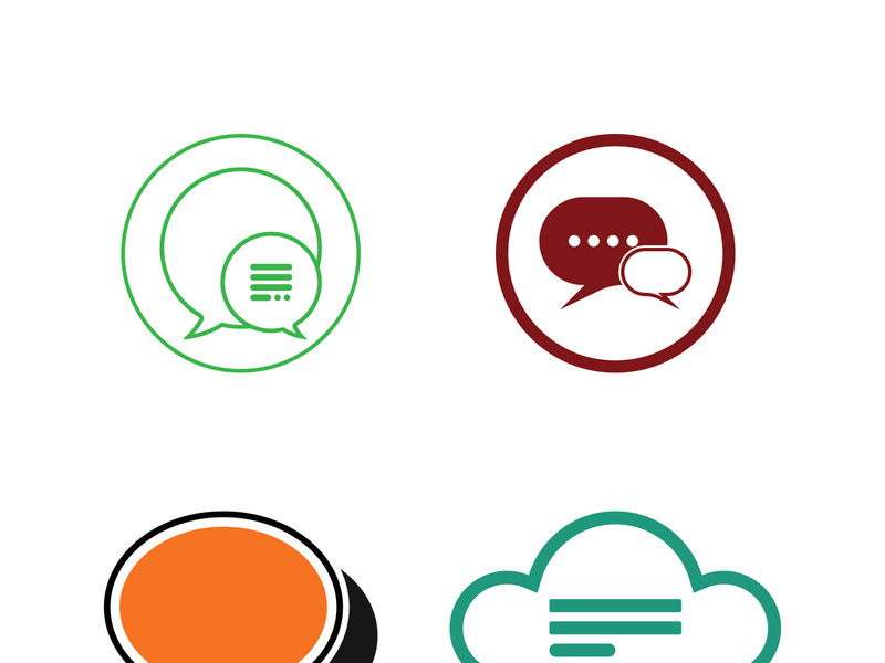 Speech bubble icon logo template vector illustration