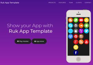 Ruk App Landing Template