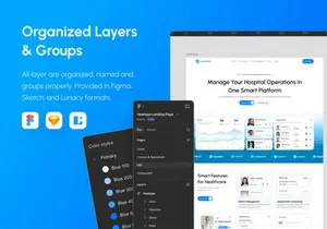 HealthOps - Hospital Management Dashboard Landing Page