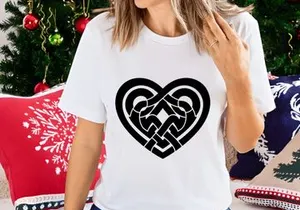 Intricate Celtic knot heart design