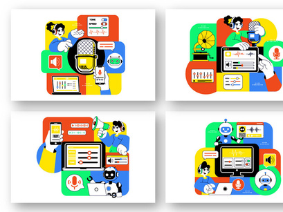 10 AI Voice Generator Tools Illustration