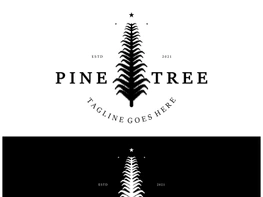 simple pine or fir tree logo,evergreen.for pine forest,adventurers,camping,nature,badges and business.vector preview picture