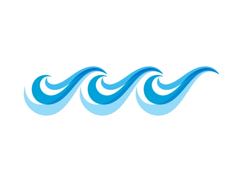 Water wave vector icon illustration design