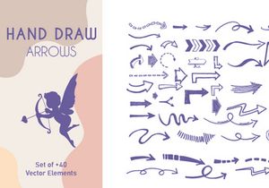 hand drawing arrows doodle collection