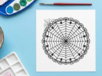 Intricate mandala design for coloring books and art therapy. Detailed circular pattern with floral motifs and geometric symmetry for adult relaxation.