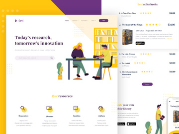 [PSD FREEBIE] Online library homepage design preview picture