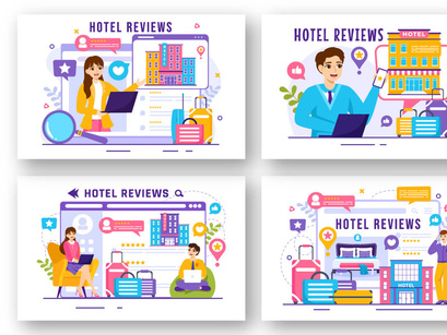 12 Hotel Reviews Illustration