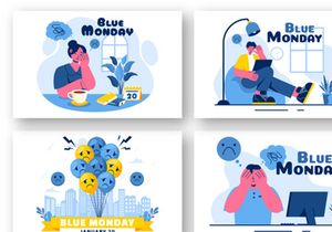 10 Blue Monday Illustration