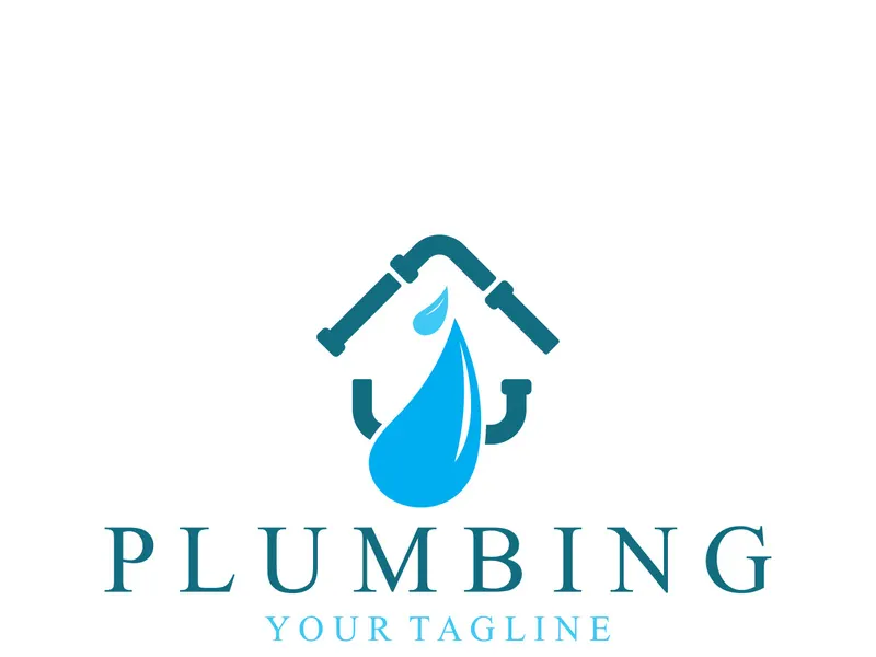 Plumbing logo vector design template. water pipe logo design.Leaking water logotype,Design Concept, Creative Symbol, Icon