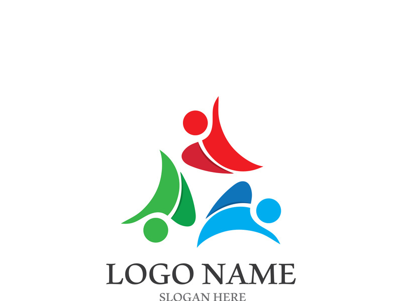 people group and community logo icon illustration design vector