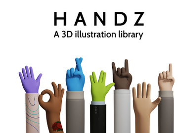 HANDZ Free 3D Hand Illustration preview picture