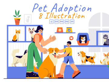 8  Pet Adoption Center Illustration preview picture