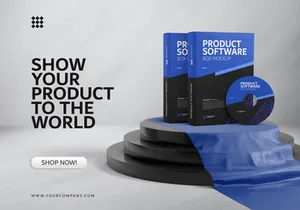 Free Stylish Software Box Mockup