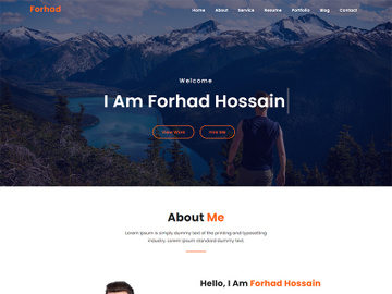 Web Designer Resume HTML Template preview picture